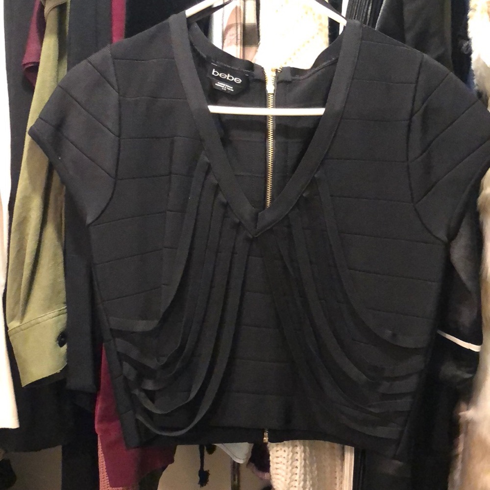 BEBE black bandage crop top